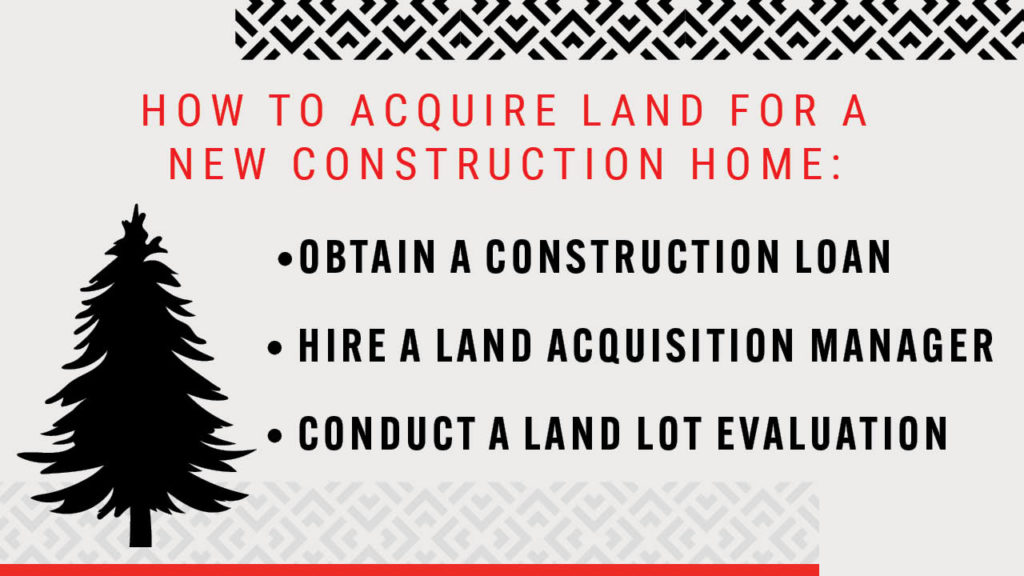 Checklist for when you acquire land to build on your own lot