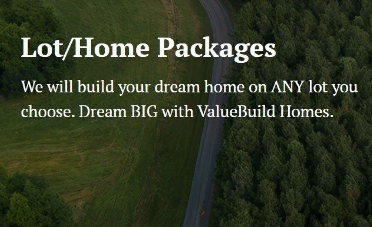 Value Build custom home drone view